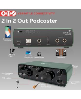 Podcasting USB/ASIO Audio Interface for Recording, Songwriting, Streaming, and Podcasting