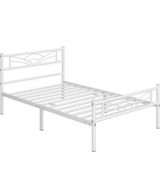 Platform Bed Frame with Metal Bed Slats
