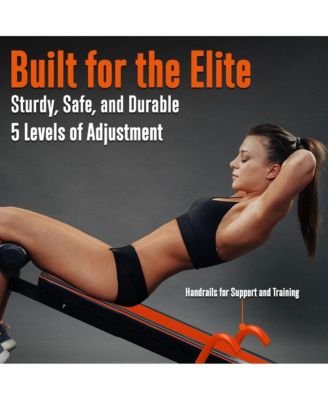 Supine Board with Handrail, Multifunctional Abdominal Retractor for Sit-Up Fitness