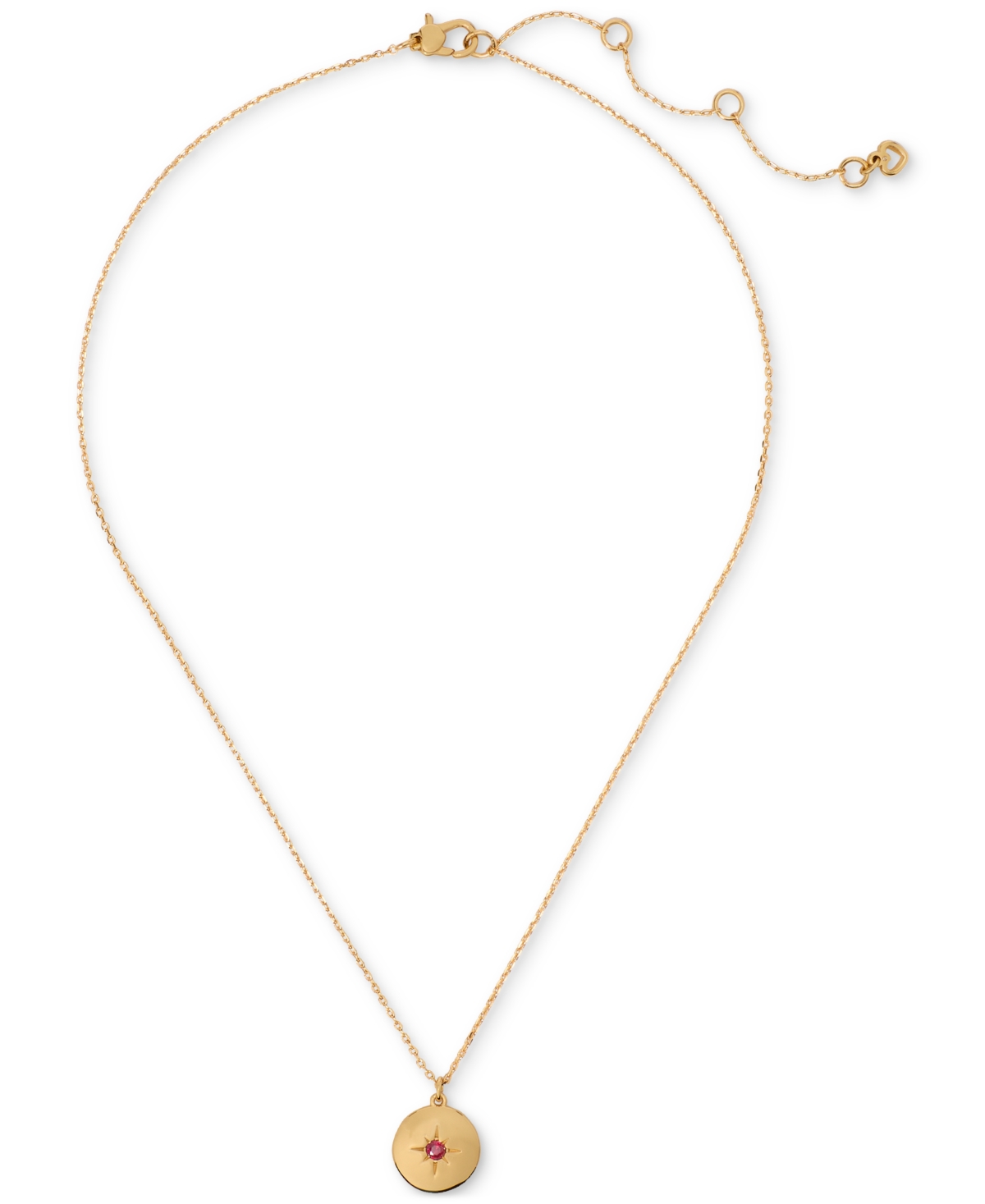 kate spade new york Gold-Tone Color Spark Round Pendant Necklace, 16