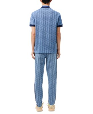 Men's Geo Print Elastic-Waist Pants