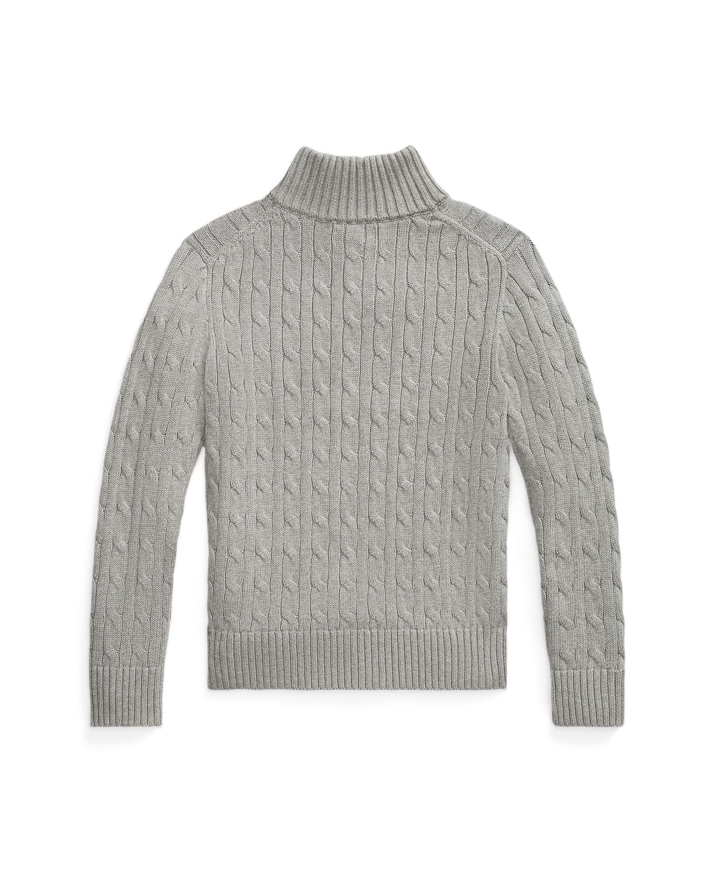 Свитер Polo Ralph Lauren Cable-Knit Cotton Quarter-Zip Sweater для мальчиков, цвет: Меланжевый — фото 5