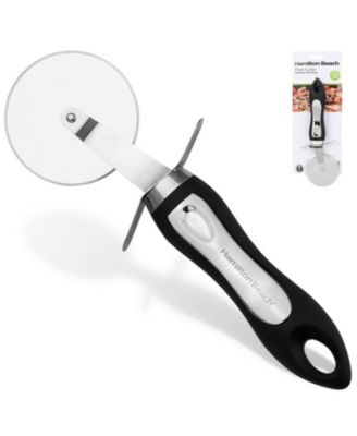 Pizza Cutter 8in soft touch handle, Premium Stainless Steel Pizza Slicer, Easy to Clean & Cut Pizza Wheel - Super Sharp, Non-Slip Handle & Dishwasher Friendly – Black