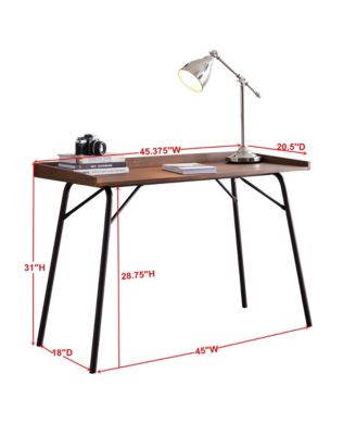 Charlier Wood Home Office Computer/Writing Desk, Walnut