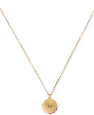 Gold-Tone Color Spark Round Pendant Necklace, 16" + 3" extender