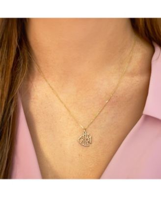 Mini Gold Fish Charm 14K Gold