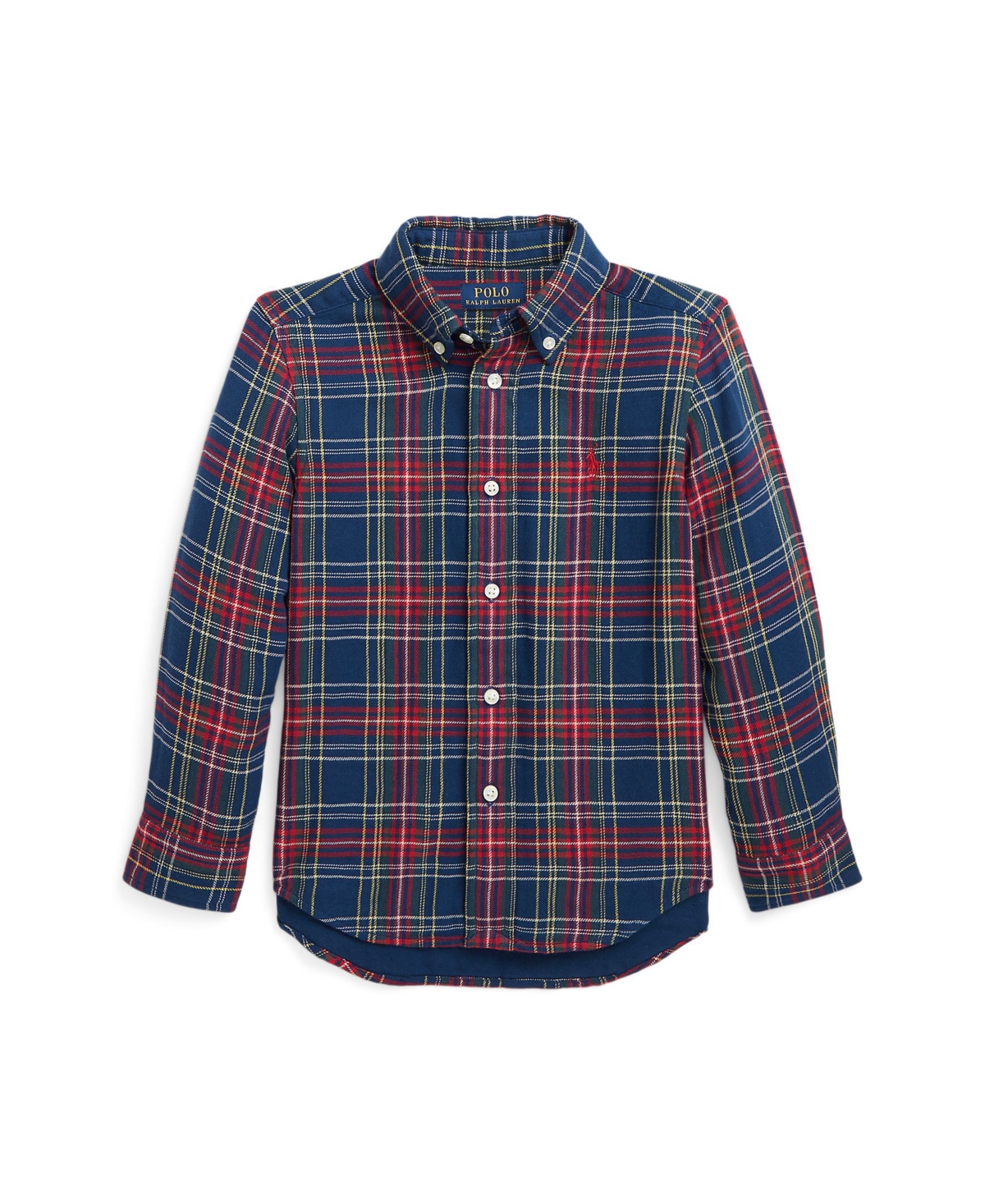 Polo Ralph Lauren Little And Toddler Boys Buffalo Check Double-faced Cotton Shirt In Blue,red Multi