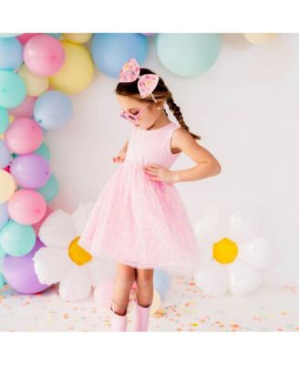 Girls Birthday Party Tulle Bow Headband