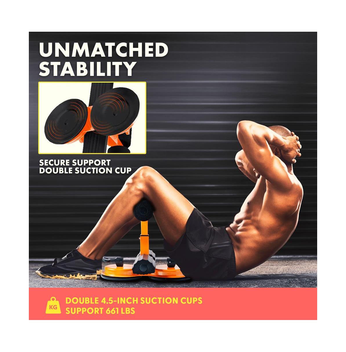 Squatz Abs Master Sit-Up Bar With Double Suction Cup for Abdominal Exercises