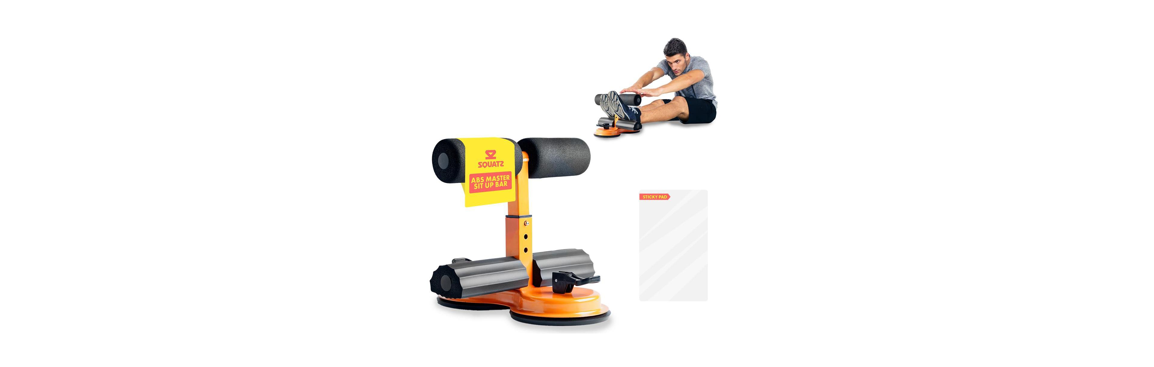 Squatz Abs Master Sit-Up Bar With Double Suction Cup for Abdominal Exercises