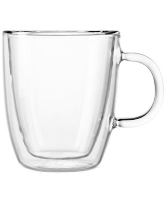 Bistro Double-Walled Glass Mugs, Set of 2