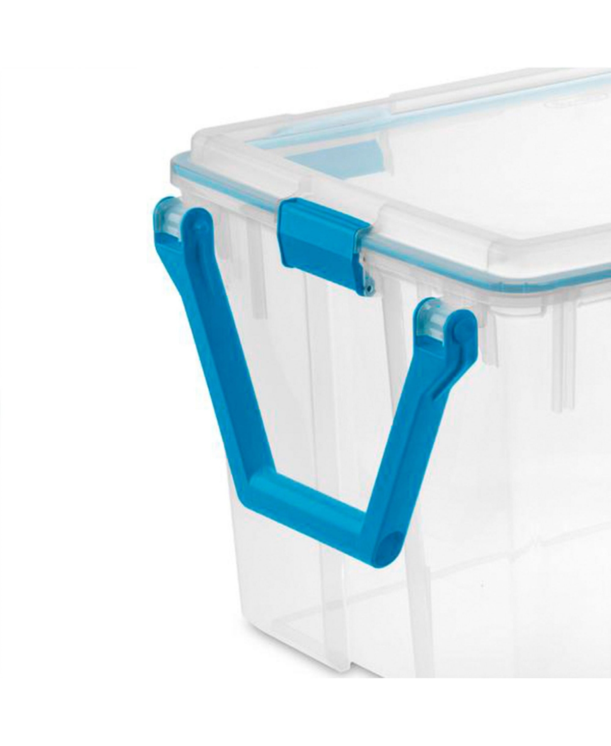 Sterilite 120-Qt Clear Plastic Wheeled Storage Bin w/ Gasket Latch Lid, 9 Pack