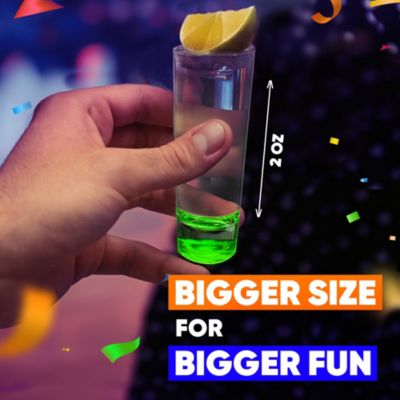 Unbreakable Tall Shot Glasses Set of 6 (2oz) - Stronger Than Glass (250x) & Acrylic (25x) - Colorful & Dishwasher-Safe