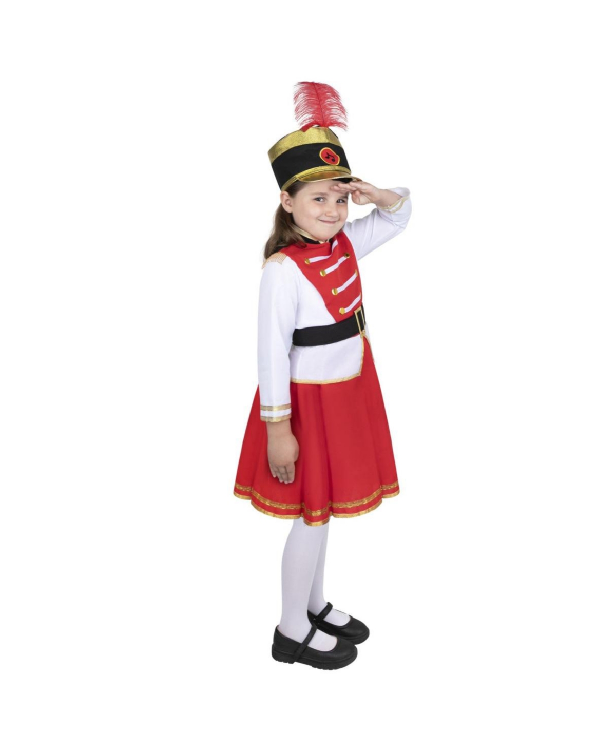 Dress Up America Drum Majorette Dress & Hat Costume Set - Girls Kids -/ Combo