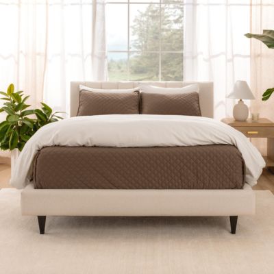 Ultra-soft Diamond Stitched Coverlet 3 Pc Set, Full/Queen