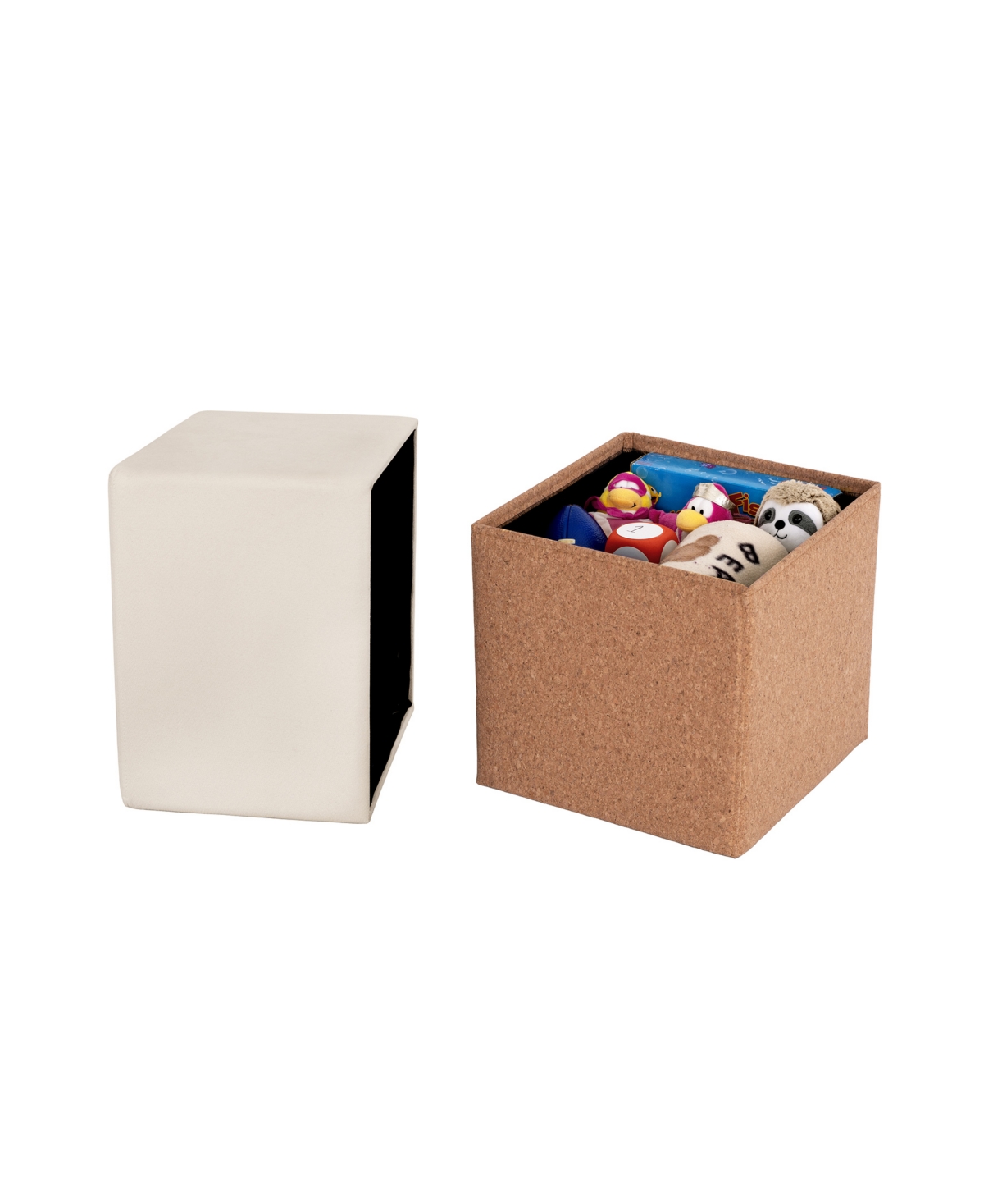 Shop Seville Classics The Vineyard Collection Cork Storage Ottoman In Cream