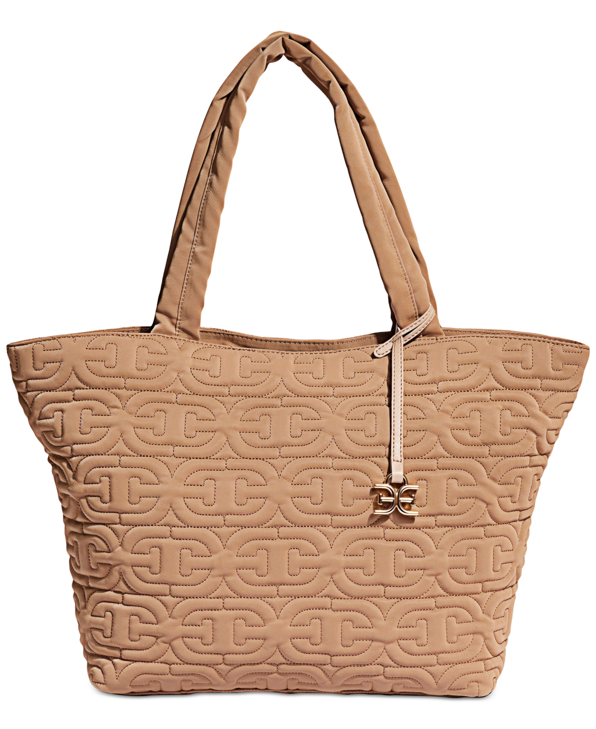 Sam Edelman Ethyl Top Zip Medium East West Tote In Tan