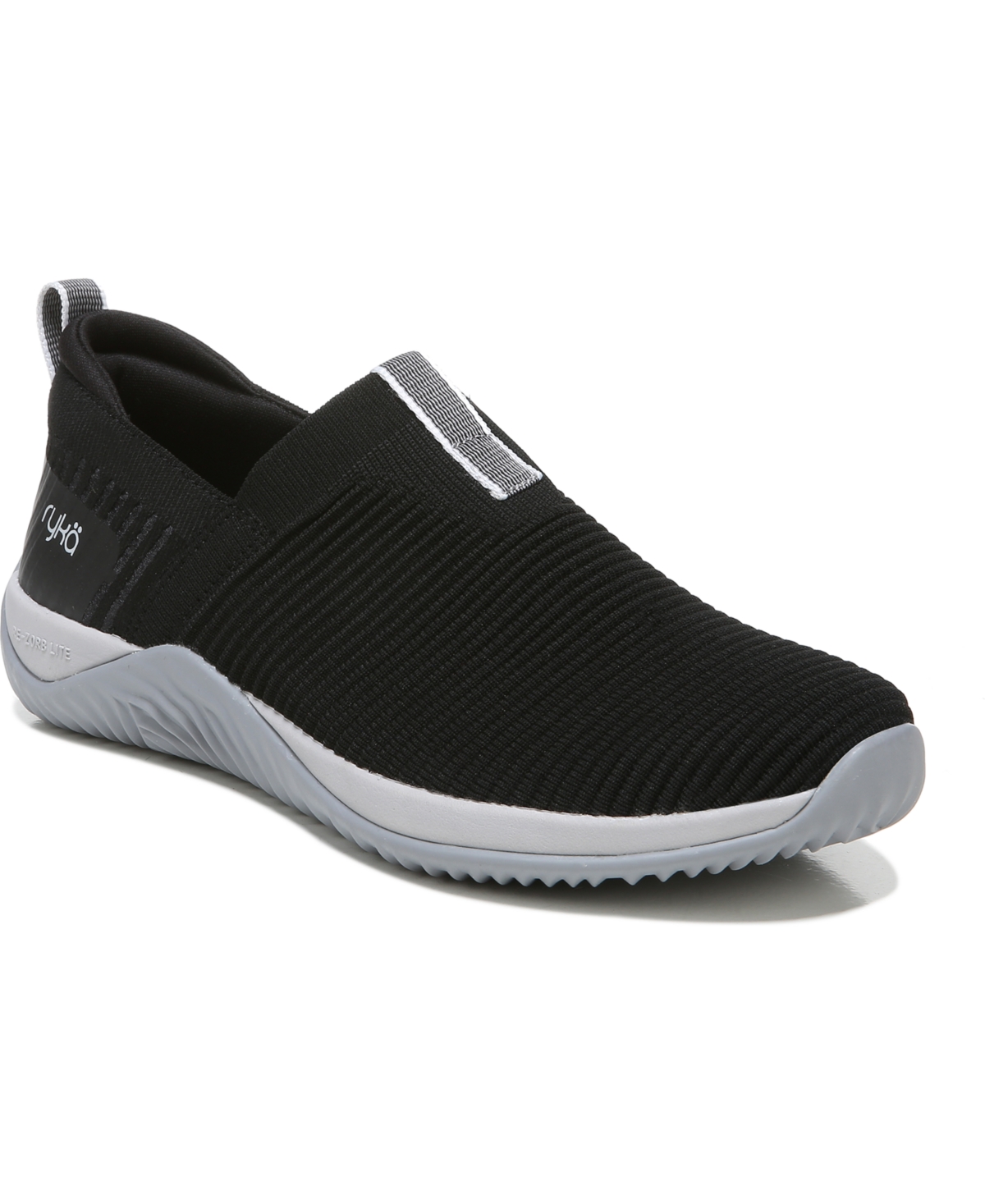 Shop Ryka Women's Echo Knit Slip On Sneakers In Black Knit Fabric