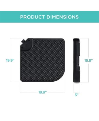 4-Piece Cantilever Offset Patio Umbrella Stand Square Base Plate Set w/ Easy-Fill Spouts