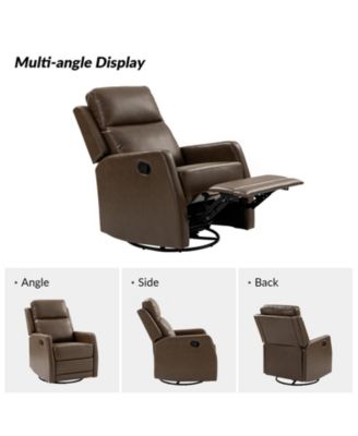 Donat Faux Leather Swivel Recliner