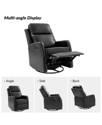 Donat Faux Leather Swivel Recliner