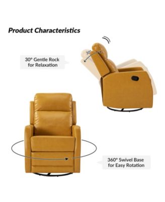 Donat Faux Leather Swivel Recliner