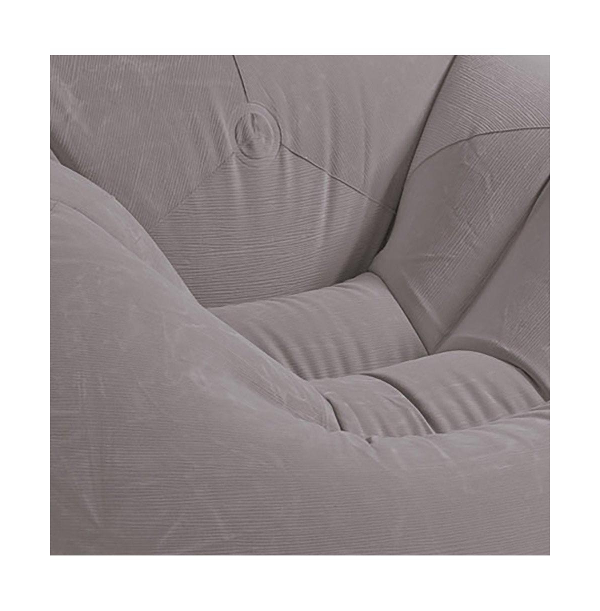 Intex Inflatable Contoured Corduroy Beanless Bag Lounge Chair,(4 Pack) - Gray