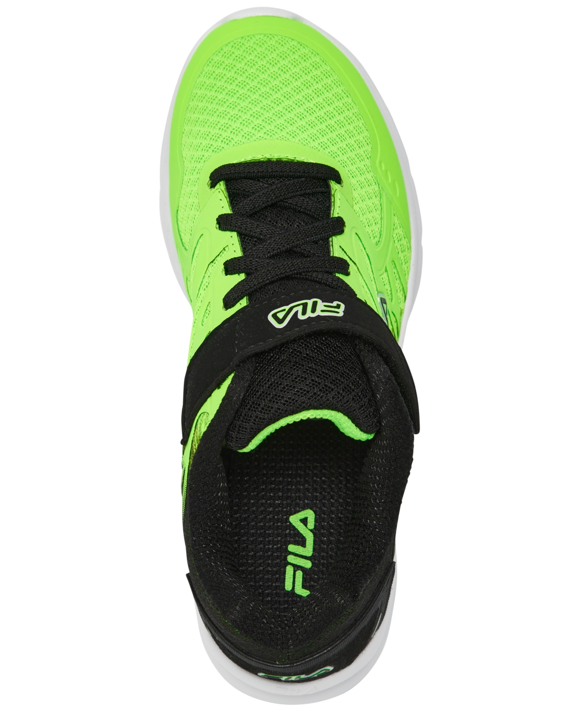 Shop Fila Little Kids Finition 7 Fastening Strap Casual Sneakers From Finish Line In Black,green