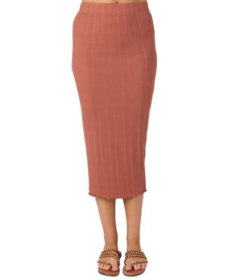 Juniors' Brennan Pull-On Knit Midi Skirt 