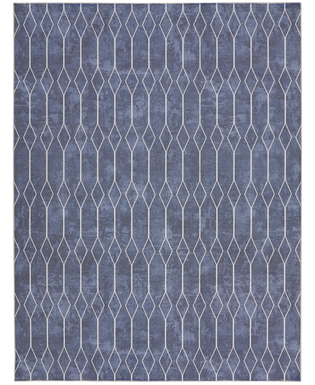 Nicole Curtis Machine Washable Series 1 Sr107 7'10''x9'10'' Area Rug In Navy