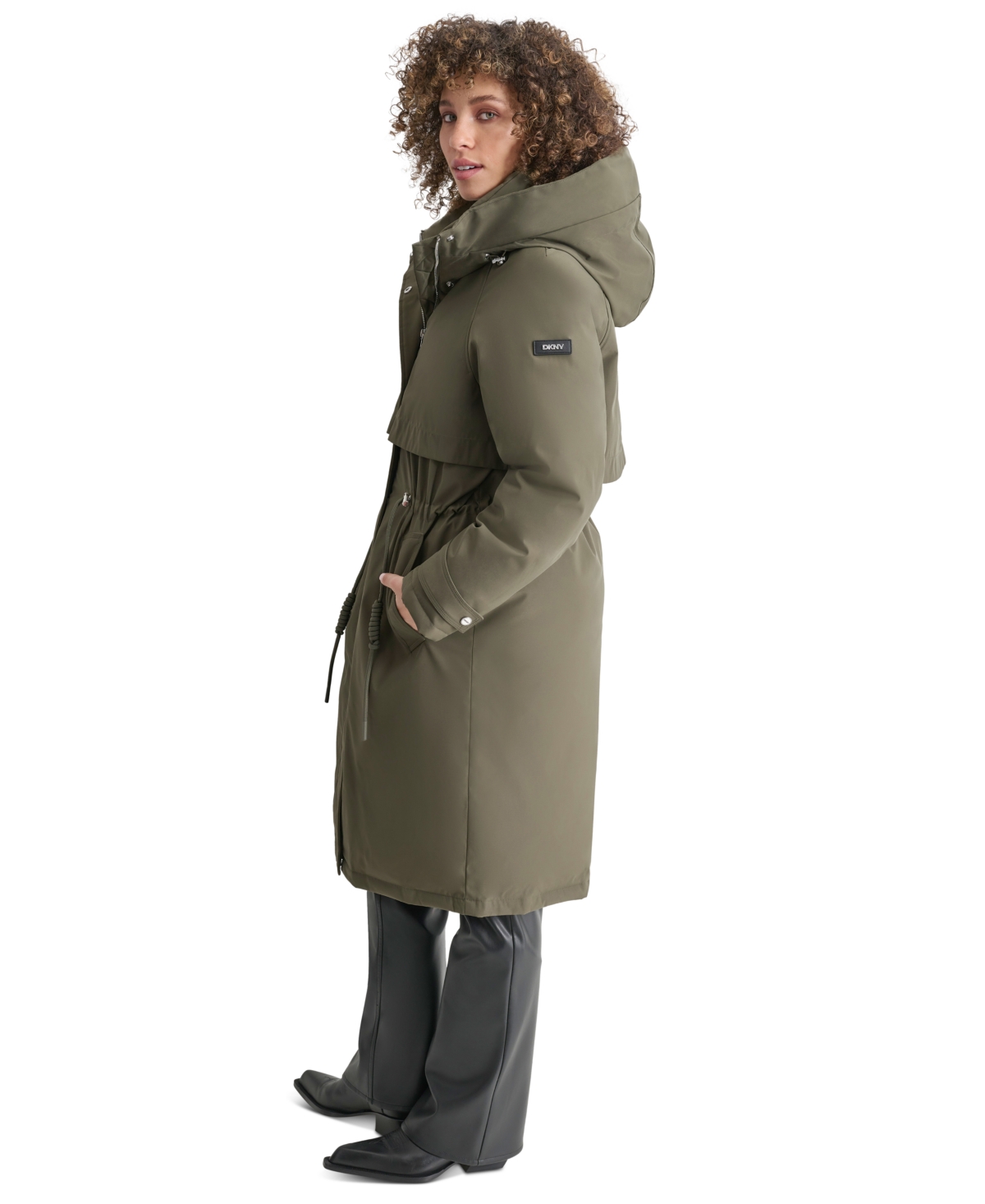 Dkny Women's Hooded Long-Sleeve Anorak Puffer Coat
