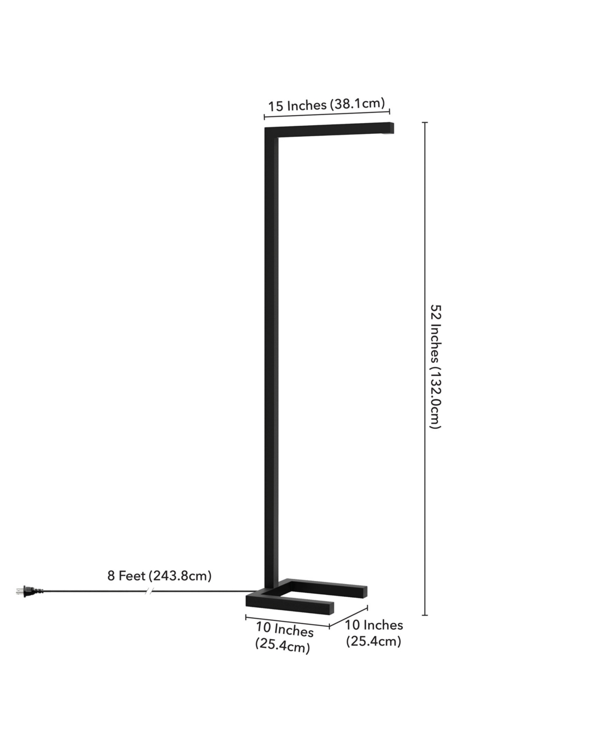 Hudson & Canal 52" Metal Malin Tall Integrated Led Floor Lamp In Blackened Bronze