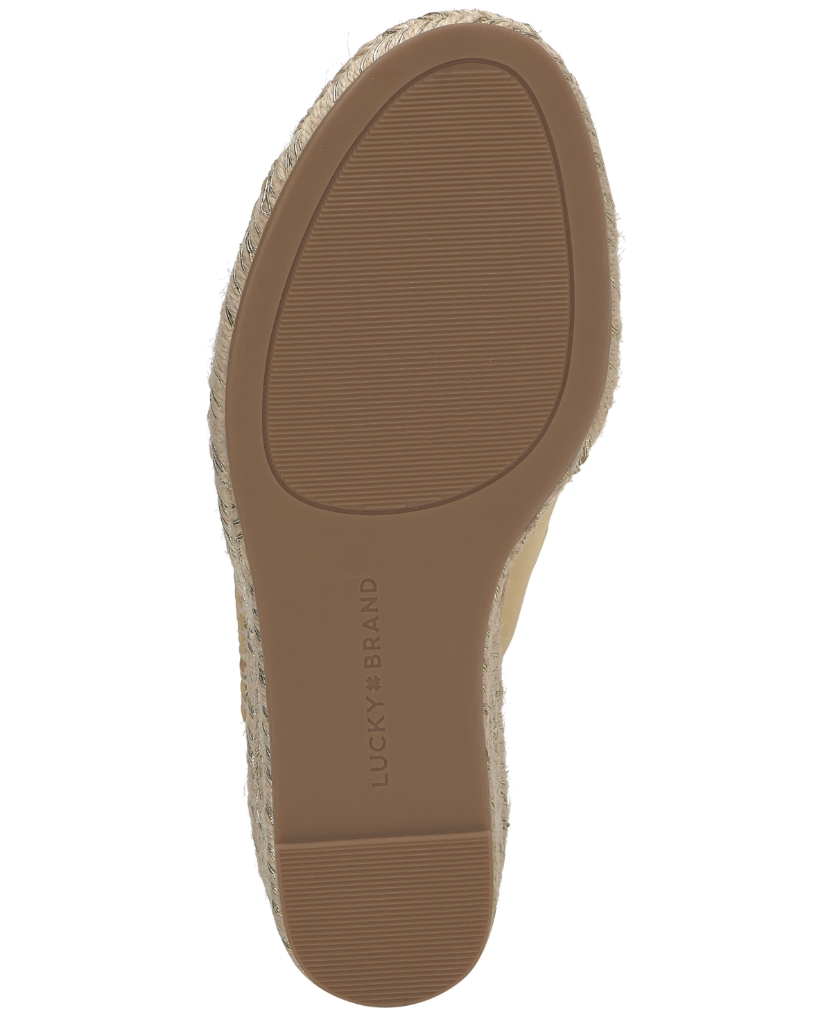 Shop Lucky Brand Women's Cabriah Platform Wedge Sandals In Sunlight Leather