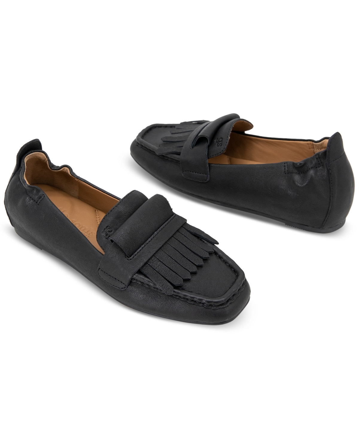 Shop Gentle Souls Women's Scotty Kiltie Loafer Flats In Black