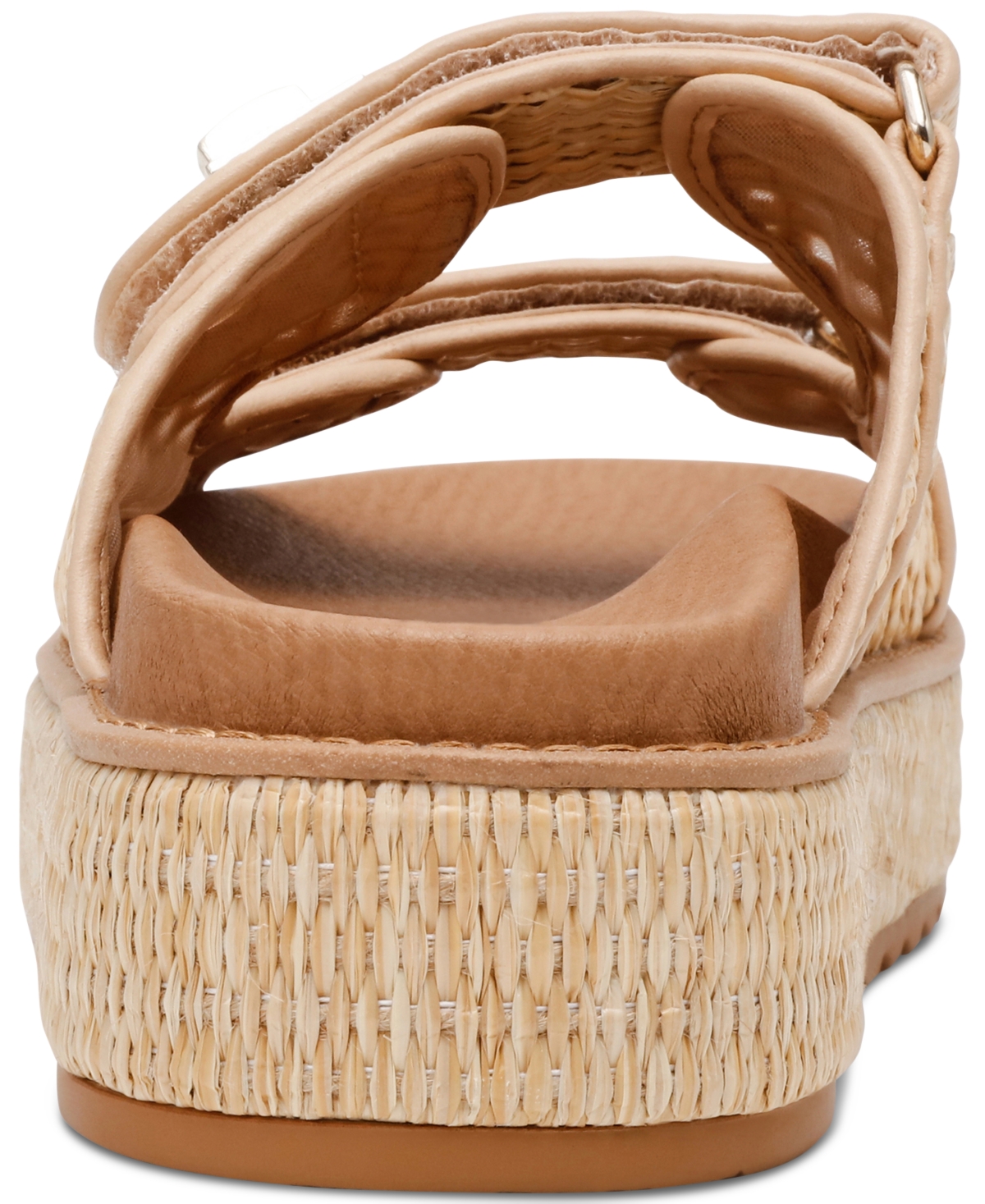 Steve Madden Bigschmona Platform Slide Sandal In Natural Raffia