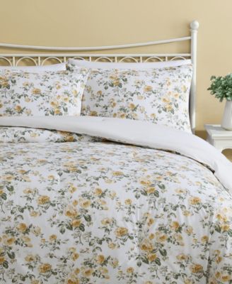 Roses Sateen 3-Pc. Duvet Cover Set, King