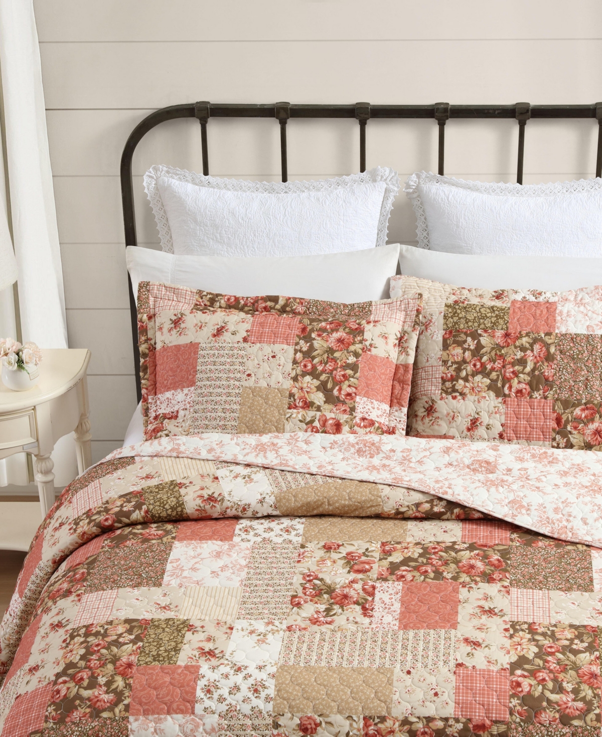 Laura Ashley Harrietta Patchwork Reversible -Pc. Quilt Set