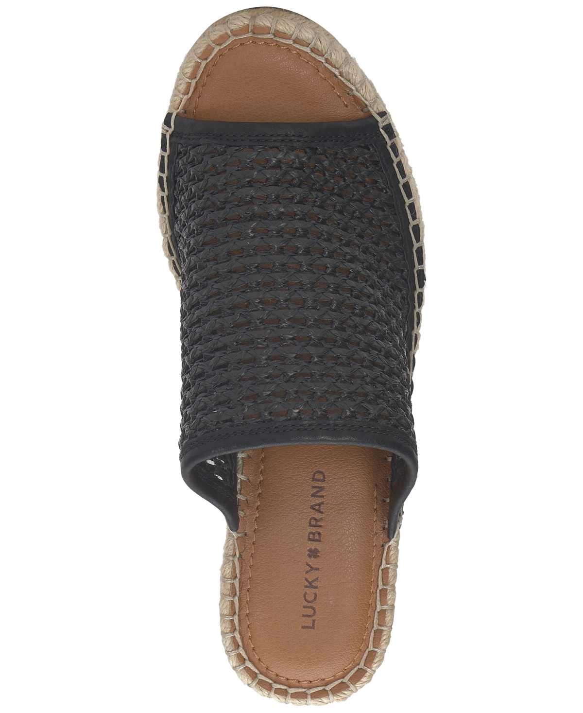 Lucky Brand Cabriah Espadrille Platform Wedge Slide Sandal In Black