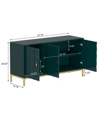 Freestanding Storage Cabinet 3-Door Accent Cabinet