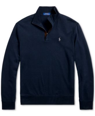 Men's Luxury Jersey Quarter-Zip Pullover Sweater