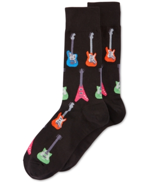 image of Hot Sox Men-s Socks, Electric Guitar Crew