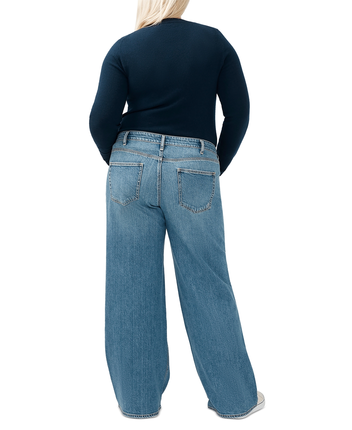 Silver Jeans Co. Plus Size Suki Mid Rise Curvy Fit Wide Leg Jeans