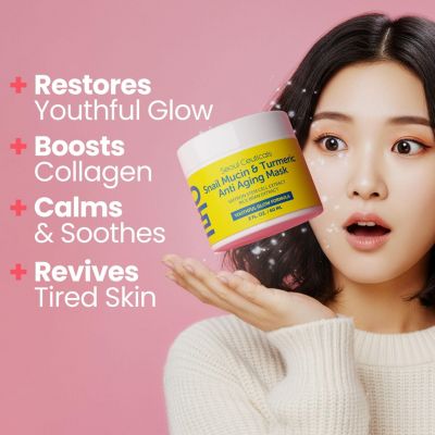 Korean Skin Care Snail Mucin & Turmeric Mask K Beauty Skincare