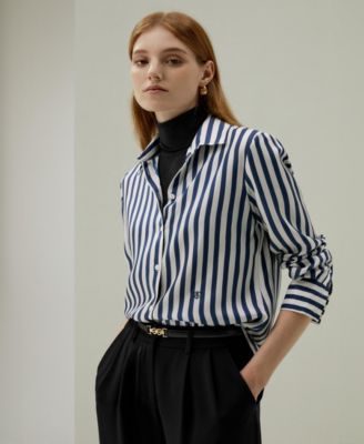 Women's The Amalfi Stripe Silk Shirt