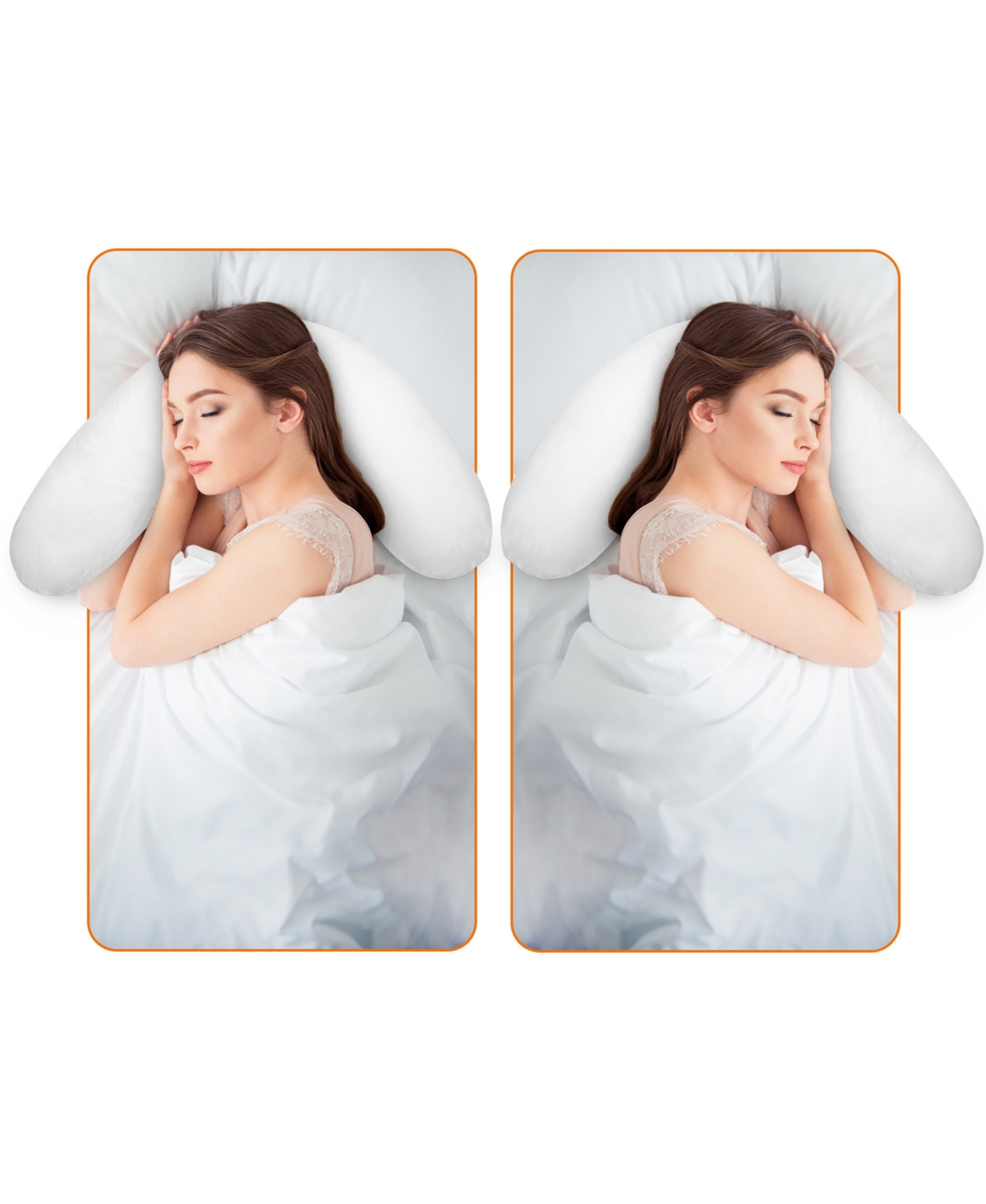 Cheer Collection Boomerang Shaped Microfiber Pillow In White