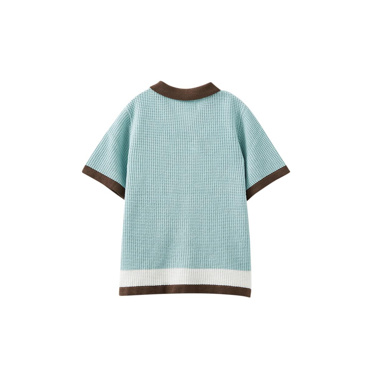 Cotton On Little Boys Little/Big Knitted Short Sleeve Shirt -border stripe