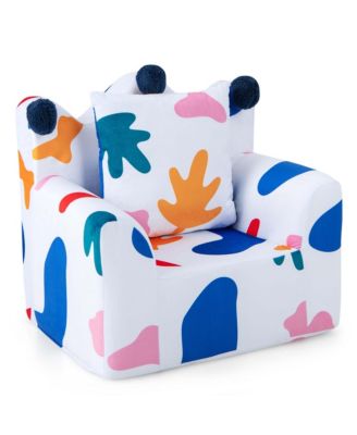   Toddler Size   Foam-Filled Fabric  Dinosaur Design, Removable Cover, Pillow  Kids Sofa Chair