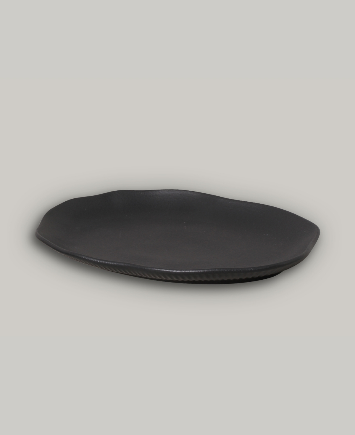 Porto Brasil Medium Shallow 11" Oval Platters, Set Of 4 In Matte Black