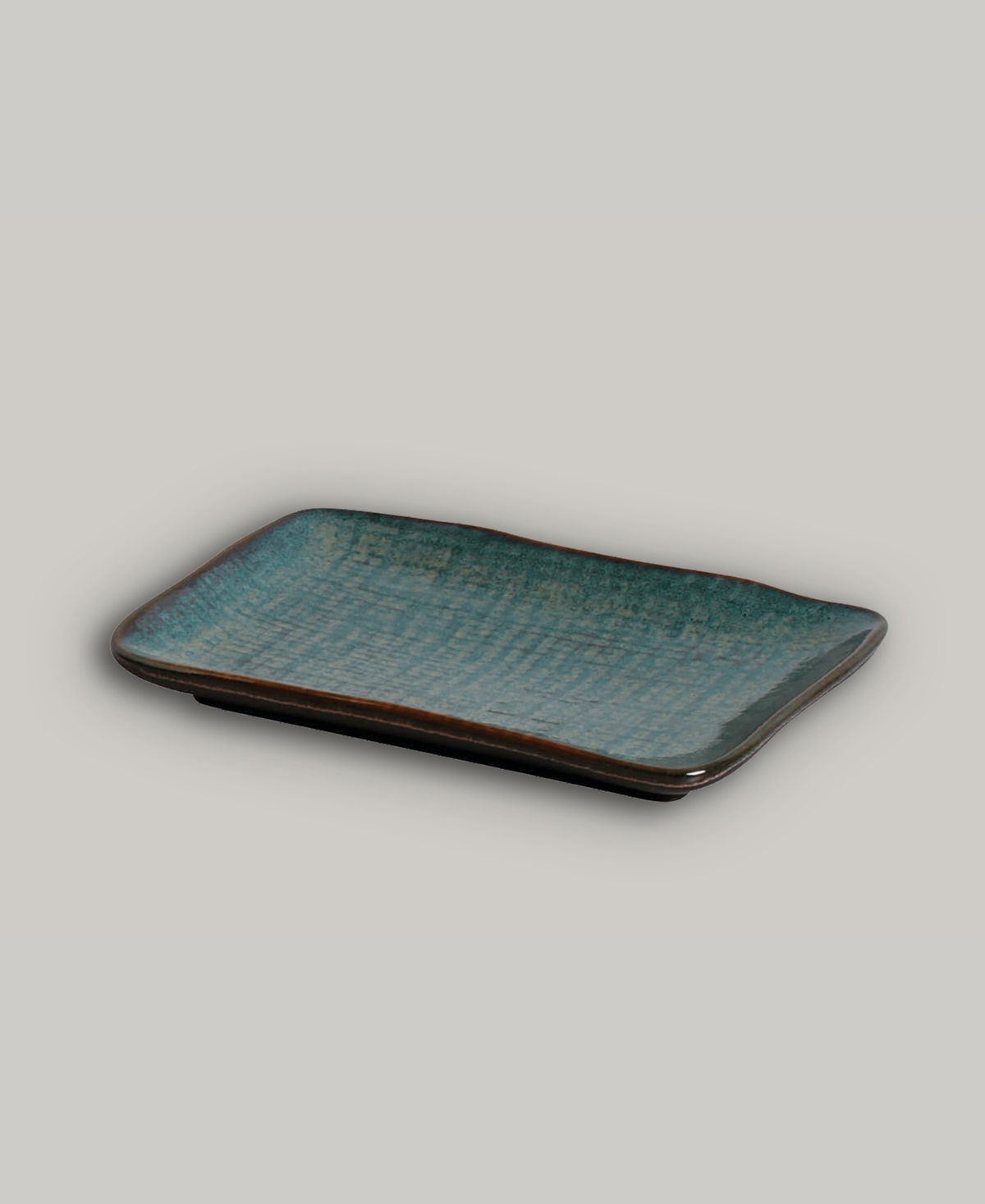 Porto Brasil 7" Stoneware Rectangular Juta Platters, Set Of 4 In Oceano