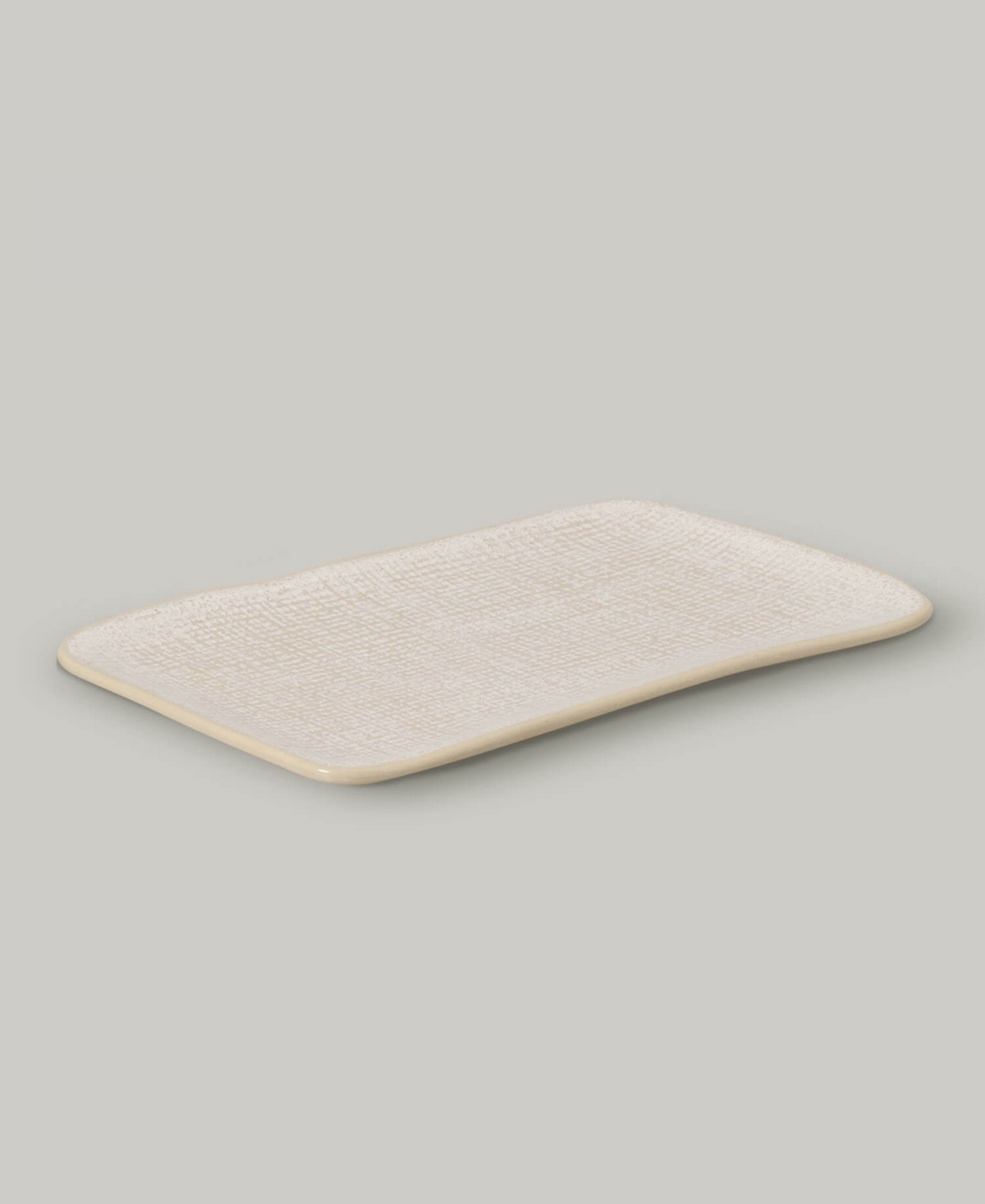 Porto Brasil 10.63" Stoneware Medium Rectangular Juta Platters, Set Of 4 In Latte
